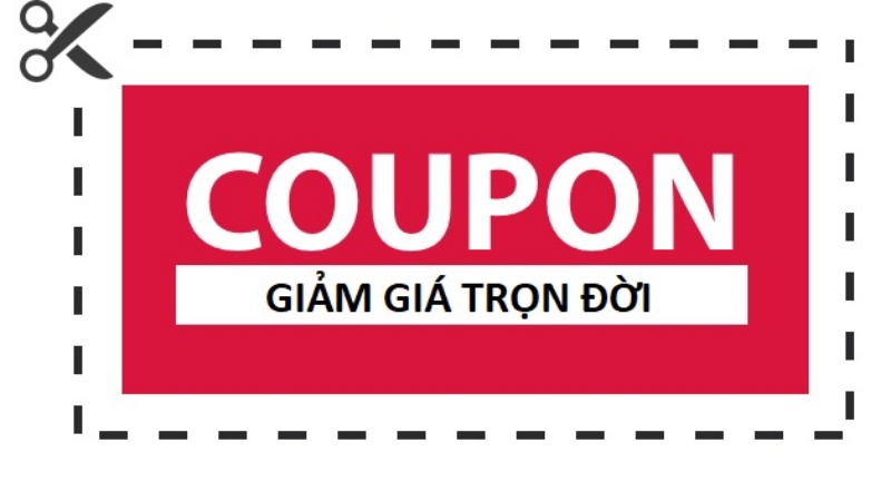 Coupon là hình thức khuyến mãi trực tiếp bằng phần trăm giảm giá